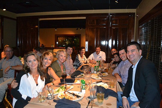 NEFBA members and friends take advantage of networking opportunities at this year's SEBC: (l-r) Tammy Stamper, Barbara Hoover, Trudy Clark, Corel Deal, Judy Hicks, Michael BourrÃ©, Matt Wilford, Franchesca Swierz, Jessie Spradley and Cole Slate.