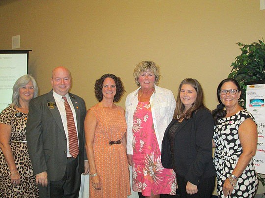 Newly elected officers for the Jacksonville Women's Council of Realtors are, from left, Diane Cook, Exit Real Estate Gallery, vice president membership; Rory Dubin, Coldwell Banker Vanguard, president; Carol Zingone, Berkshire Hathaway Home Services F...