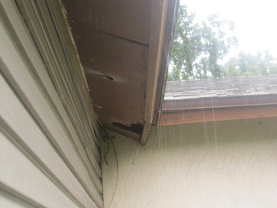 Builders Care will repair this roof, which is tearing away from the home of Donelle Tamburello.