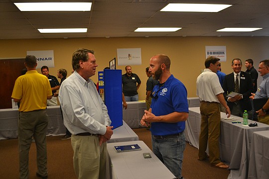 Twenty-seven NEFBA builders filled the association offices for Meet the Builder night last month, giving associate members an opportunity to discuss their products and services face-to-face with multiple builders at one location.