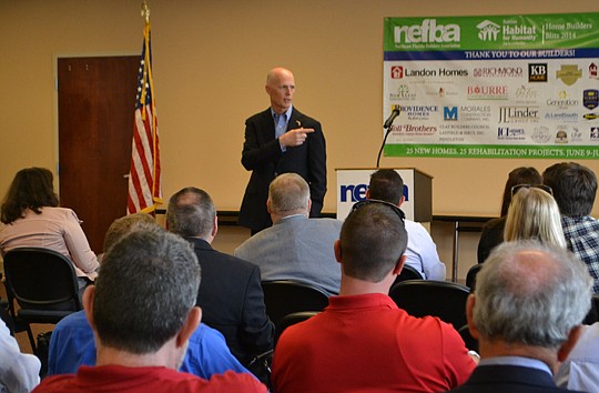 Gov. Rick Scott shares his vision for Florida's future with an audience of NEFBA members.