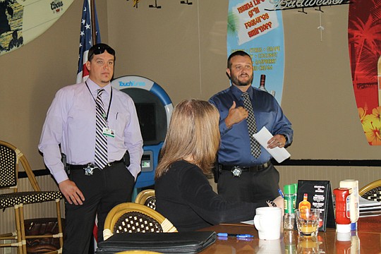 Detectives Damon Hysler and Frank Sexton of the Clay County Sheriff's Office talked about the increase in construction thefts at the November Clay Builders Council.