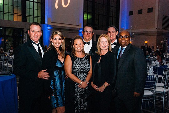 Brad King, Cindy King, Carrie Budds, Jason Budds, Debbie Jones, Rick Brown and Todd Haynes were on hand to celebrate NEFBA's platinum anniversary. See additional photos on Pages 32 and 33.