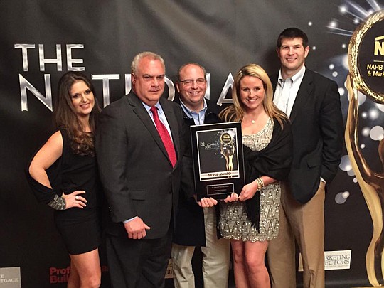 NEFBA's Sales and Marketing Council brought home the silver in the NAHB competition for Best SMC in the nation. On hand to celebrate are, from left, Amber Williams, Ron Harris, Rick Morales, Palmer Kuder and Corey Deal.