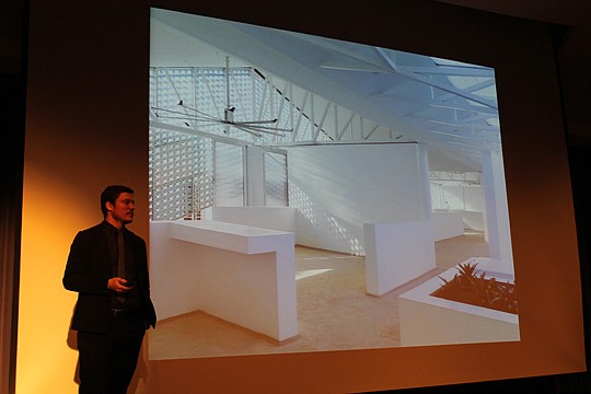 For this clinic in Haiti, Mass Design Group installed oversized fans to lift air upward, where it could exit through the wall's open-air metal facing, CEO Michael Murphy said. The company, which uses local labor to build its hospitals, employed Haitia...