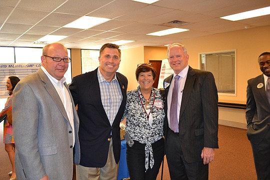 Jacksonville District 4 City Council member Scott Wilson, Mike Herzberg, NEFBA Past President Denise Wallace and District 3 council member Aaron Bowman attended the June 9 luncheon for new council members and NEFBA members to get to know each other.
