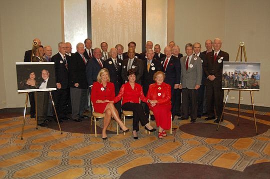 Funchess, seated center, with the club's presidents she has served in her career as executive director.