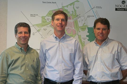 From left, Rick Ray, president and CEO; Greg Barbour, chief operating officer; and Roger O'Steen, chairman, of The PARC Group, which works with the Davis family in master-planning its properties.