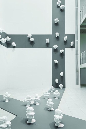 Heather Cox has donated figures from her 2013 Project Atrium installation, "Crush" to the MOCA Classic auction.
