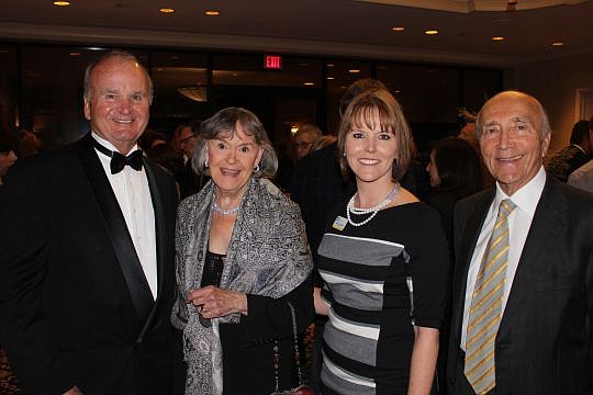 From left, Wayne and Delores Barr Weaver, Jewish Family &amp; Community Services CEO Colleen Rodriguez and Lawrence DuBow.