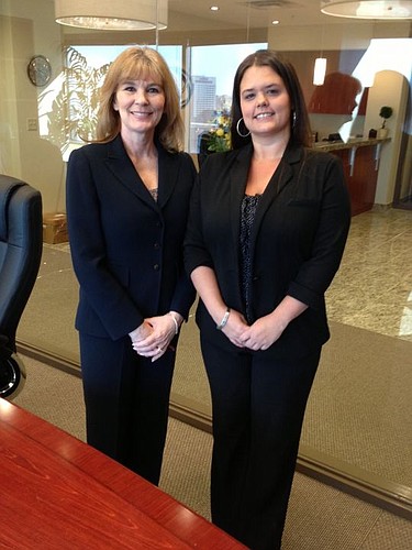 Executive Suite Professionals co-founder Lisa Gufford and operations manager Katie Dupries.