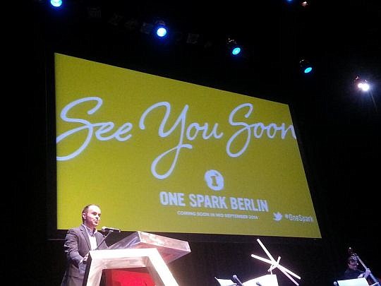 Elton Rivas announces One Spark will be in Berlin this fall.