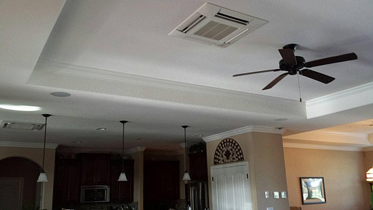 Ductless mini-split systems are expected to be in 35 percent of homes in the United States by 2020. They can be installed in both the ceiling or mounted on a wall. Another benefit is the compressor is outside, which keeps any noises outdoors, as well.