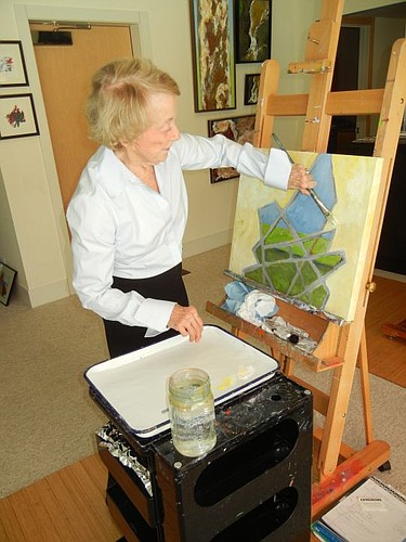 Dorion paints regularly and donates some works to fundraisers.