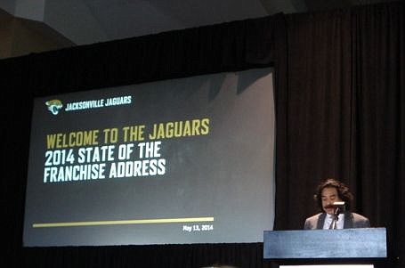 Jacksonville Jaguars owner Shad Khan said Tuesday he appreciates the deep relationships the team has formed with fans, the business community and city leaders.