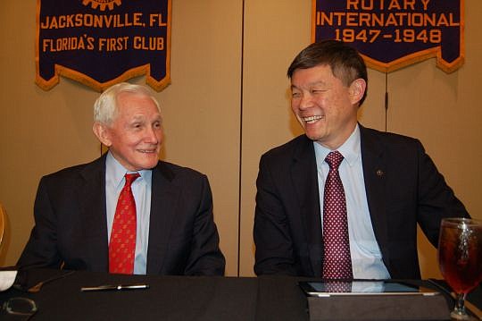 Dr. Yank Coble, director and distinguished professor at the University of North Florida Center for Global Health and Medical Diplomacy, and Dr. Robert Wah, president-elect of the American Medical Association.