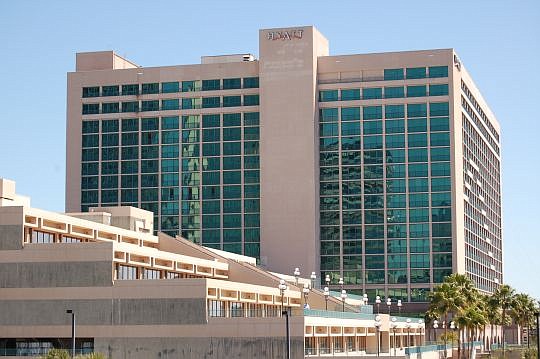 The Hyatt Regency Jacksonville Riverfront is often used by groups needing a large number of rooms and meeting space.