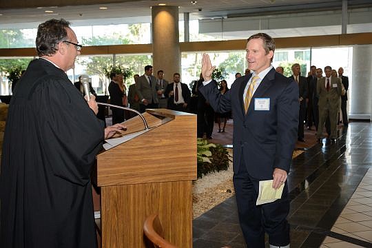 Troy Smith, new president of The Jacksonville Bar Association, won't have to look far if he needs advice on his new assignment. The law firm in which he's a shareholder, Rogers Towers, has four past presidents of the JBA. Smith was sworn in Tuesday by...