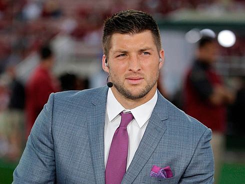 Tim Tebow, of Jacksonville, is now an analyst for ESPN. (from popwrapped.com)