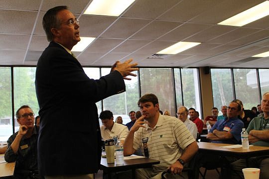 Florida CFO Jeff Atwater said businesses are responsible for the state's recovering economy. Atwater is running for re-election against Democrat William Rankin.