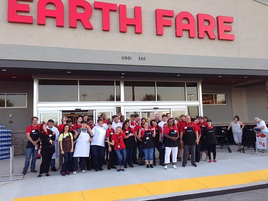 The Earth Fare staff at the store's grand opening this morning.