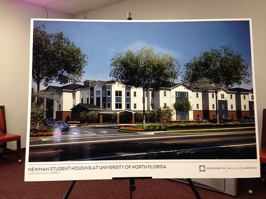 A rendition of the Newman Student Housing Fund project near the University of North Florida.