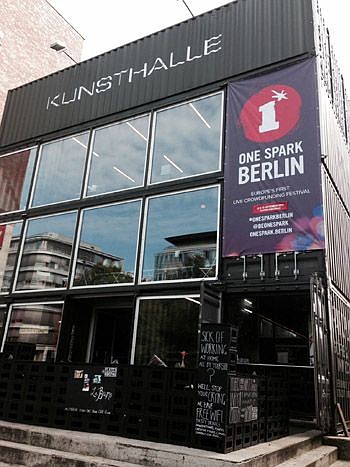 The building where One Spark Berlin is being held is made of shipping containers. (Photo byby Jayme Mobley, Zunden Media)