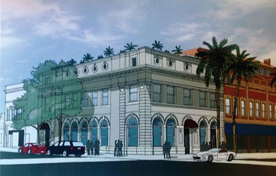 Rendering of the Bostwick Building after it is transformed into "The Cowford Chophouse." Owners presented their plan this week to the Downtown Investment Authority.