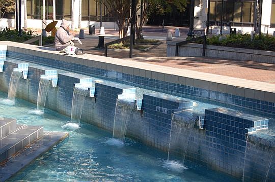 Cleaning and repairing the fountains at Hemming Park is the last item that will be completed on the city's list of maintenance work that's part of the transfer of the park to a private management company.