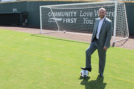 Mark Frisch, 33,  owns the Jacksonville Armada FC, which begins play in February.