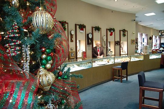 Jacobs Jewelers along Laura Street has been for nearly 125 years a Jacksonville shopping destination. Roy Thomas has owned the store since 1968. The Christmas tree, which each year is decorated just inside the door, is a Downtown holiday tradition.