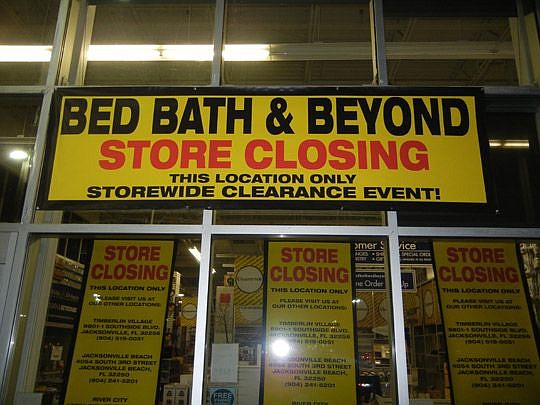 Bed Bath &amp; Beyond posted a sign that its Regency store will close. Meanwhile, Youfit will open in Regency Court.