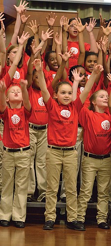 Students from last year's audition for the Children's Chorus.