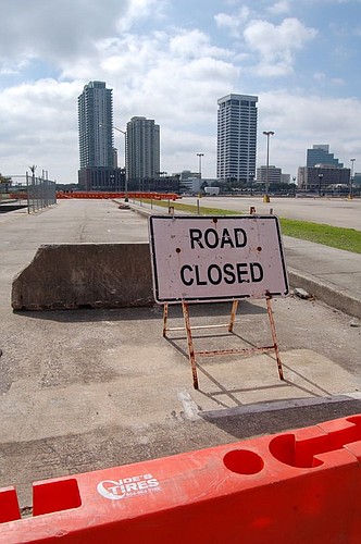 The entire parking deck adjacent to the former Duval County Courthouse is closed until further notice while the state conducts a safety inspection and the city devises a plan to repair the section of roadway that collapsed Feb. 1 at the intersection o...