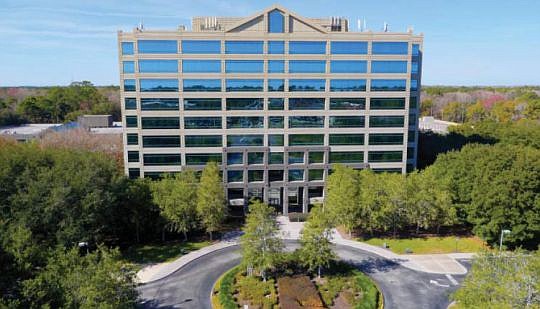 The 10-story Building 100 (shown) and the five-floor Building 700 at the Bank of America campus in Southside are for lease, opening more than 380,000 square feet of space on the market.