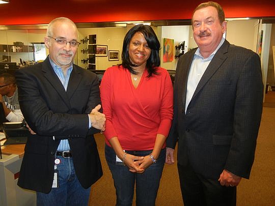 Action News News Director Bob Longo, Research Director Lorraine Simmons and Jim Zerwekh, vice president and general manager.