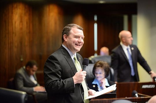 After a series of amendments were tacked on to Sen. Rob Bradley's gambling bill, he voted against it Wednesday during the legislative session in Tallahassee. (Photo from floridapolitics.com)
