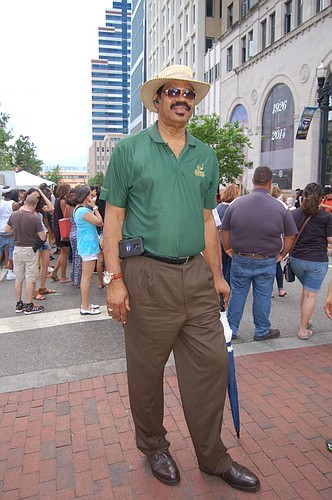 Artis Gilmore, the city's sports, entertainment and physical fitness ambassador, was checking out the final day of One Spark.