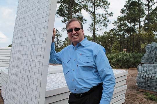 Lee Arsenault, general contractor for elacora in Jacksonville, is building homes with structural concrete insulated panels.