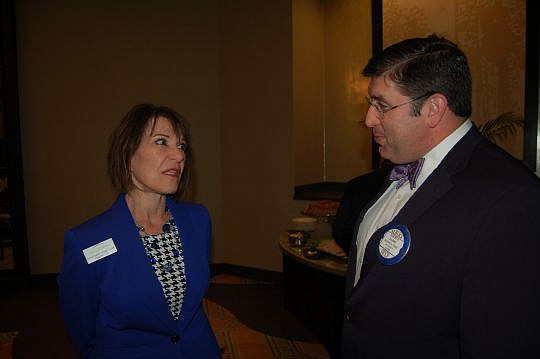 Community Hospice of Northeast Florida CEO and President Susan Ponder-Stansel and Congregation Ahavath Chesed Senior Rabbi Joshua Lief, who serves on the Community Hospice board of directors.