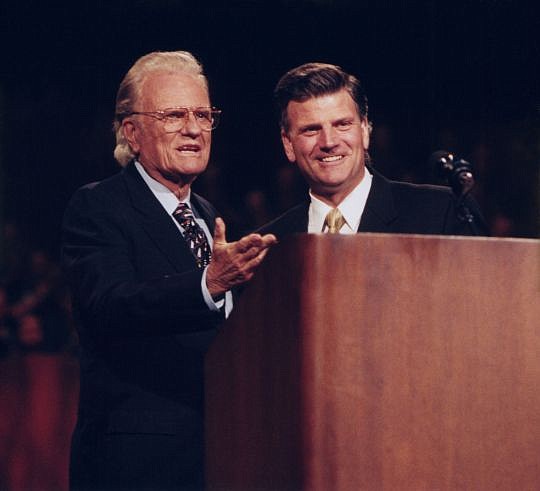 The Rev. Billy Graham and his son, Franklin, worked crusades together for at least 20 years. The younger Graham says his 96-year-old father's mind is still clear, despite his age.