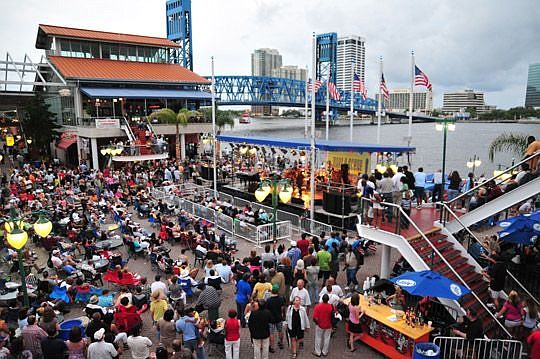 The Jacksonville Landing is always a popular spot during the annual Florida-Georgia game.