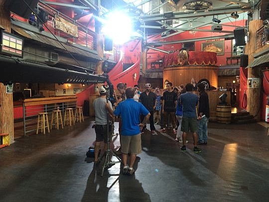 Mavericks Rock N' Honky Tonk at the Jacksonville Landing became a set for "Romance Complicated" during one of 12 days of shooting.