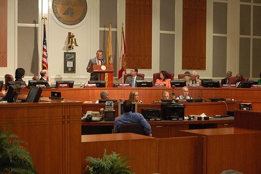 Mayor Lenny Curry delivered his first budget address this morning to City Council and a nearly full council chamber.