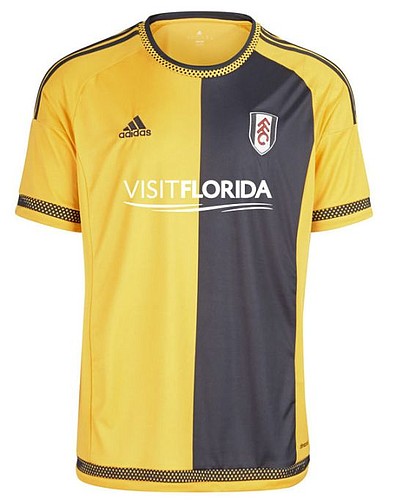 Away jersey for Fulham FC with Visit Florida sponsorship