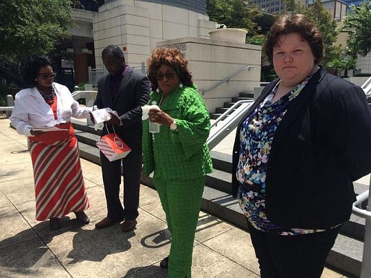 U.S. Rep. Corrine Brown, right, filed a lawsuit in federal court Wednesday to protect her congressional district. (Photo from wokv.com)