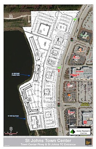 Site plan from The Shopping Center Group LLC