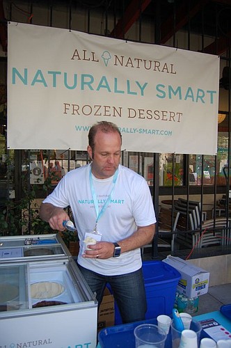 At One Spark 2014, Mark Patterson thought he'd pass out 10,000 samples of his high-protein frozen dessert. He ran out after 11,000 samples. Now sold locally in 40 stores, Patterson will begin shipping Naturally Smart desserts to Bahrain this month.