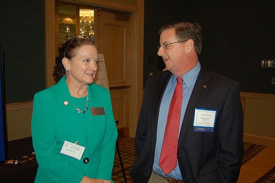 Kathy Para, JBA Bono Committee chair, and attorney G. Glenn Warren.