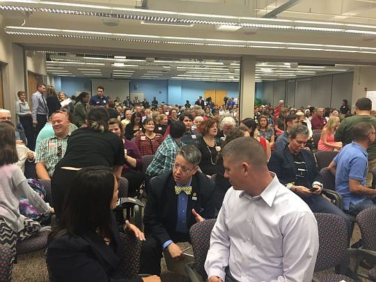 About 400 people attended the first of three "community conversations" scheduled by Mayor Lenny Curry.